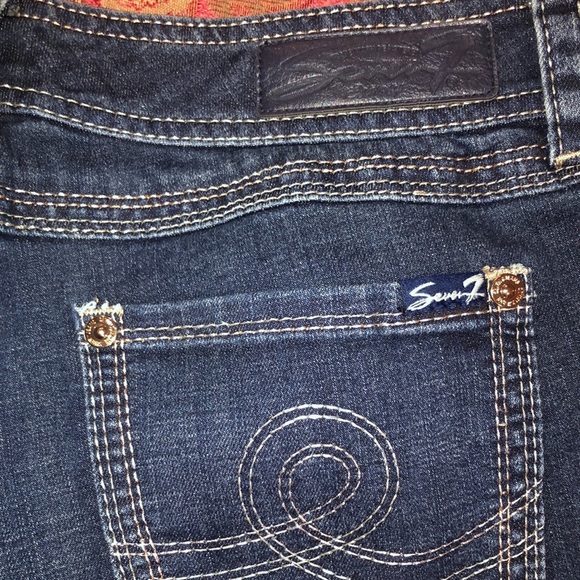 Seven7 size 12 dark  blue tapered skinny jeans with stretch NWOT - Picture 7 of 13